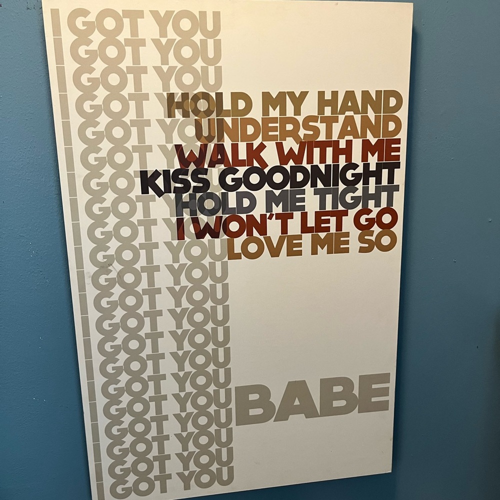 Inspirational Wall Art with Bold Text